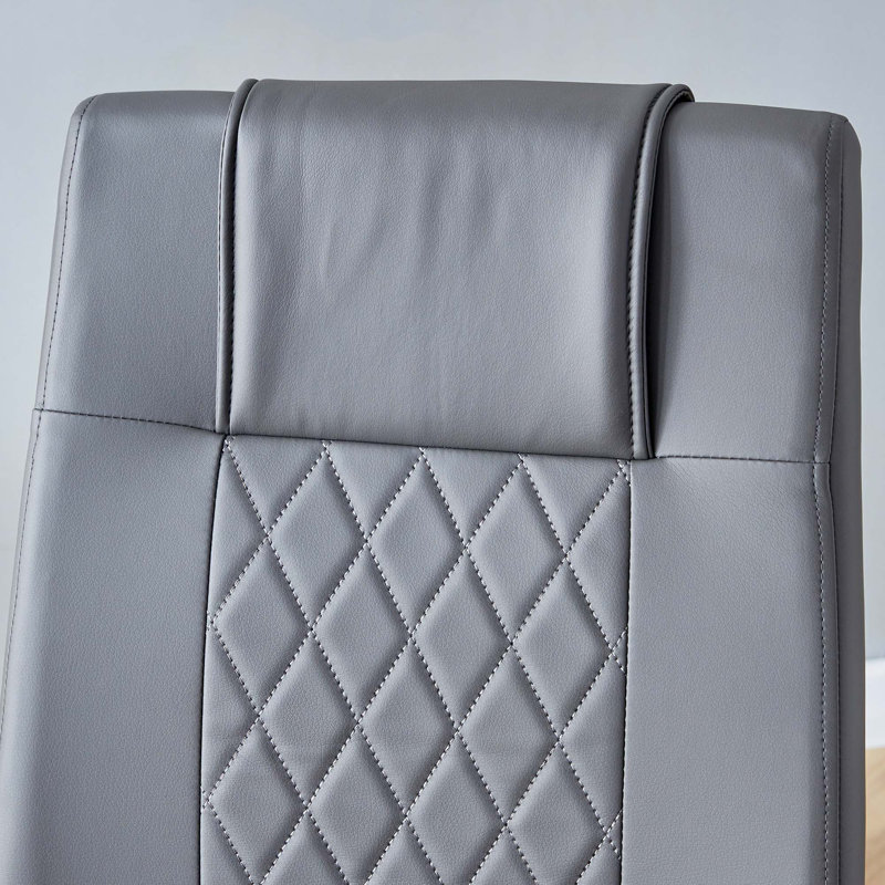 Chaises de salle à manger en similicuir, chaises d'appoint (ensemble de 8), Gris, Argent argent, 8