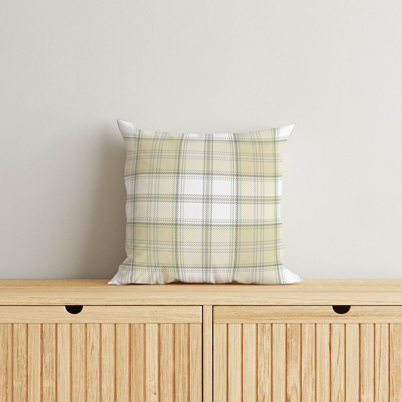 Coussin Baid, H 18 po x l 18 po, Jaune