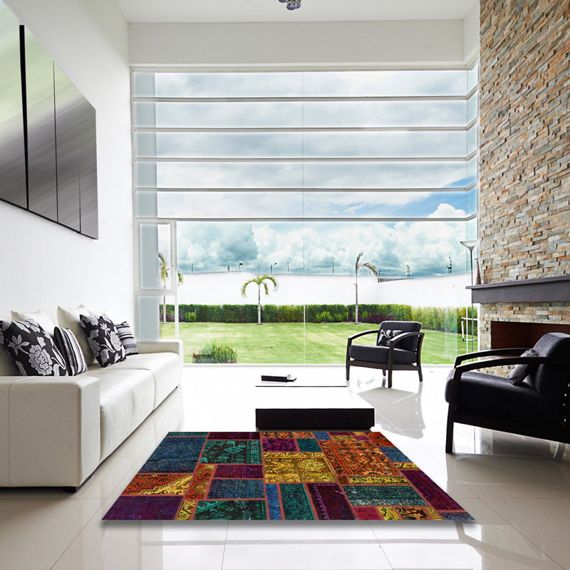 Abstract Indoor Rug, Square 6'
