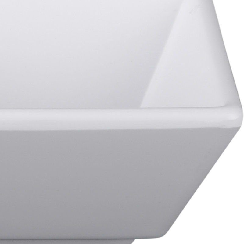 Elite Global Solutions Zen 4 oz. Mélamine carrée Ramequin, Blanc, H 1,5 po x l 3 po x P 3 po