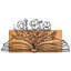 Élégant accessoire mural décoratif en bois, finition noire et noyer, 29,1 po x 14,6 po | Structure 100% métal durable (épaisseur: 0,05 pouce) et dossier 100% bois (épaisseur: 1,2 pouce) | Parfait pour la décoration de la maison ou du bureau