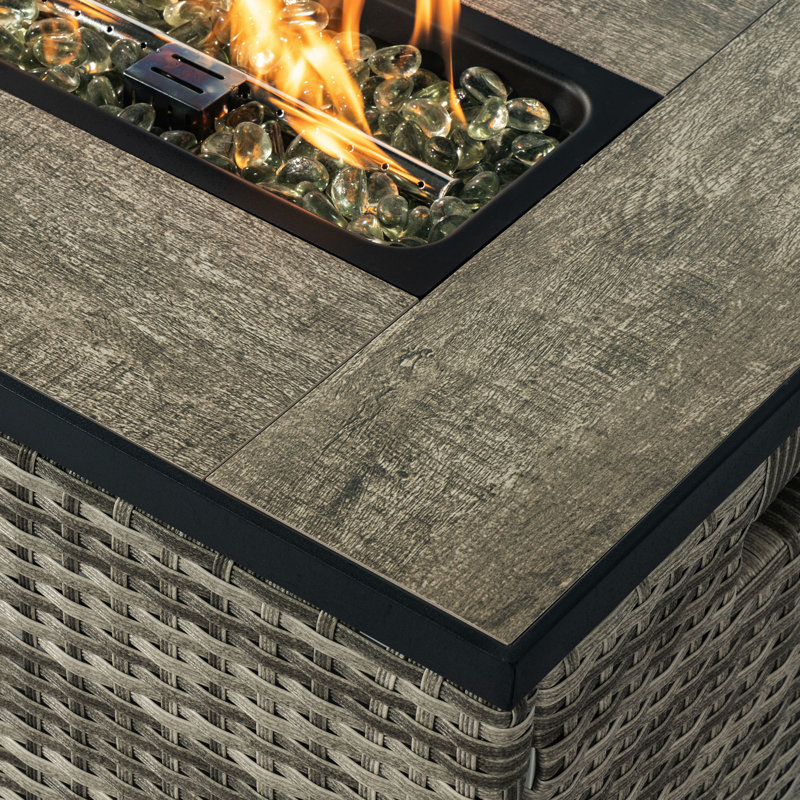 Propane Gas Fire Pit, Beige
