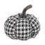 Ensemble de 2, citrouille à carreaux noir et blanc 7 x 7 x 6,7 po, pour la décoration d'Halloween des Fêtes