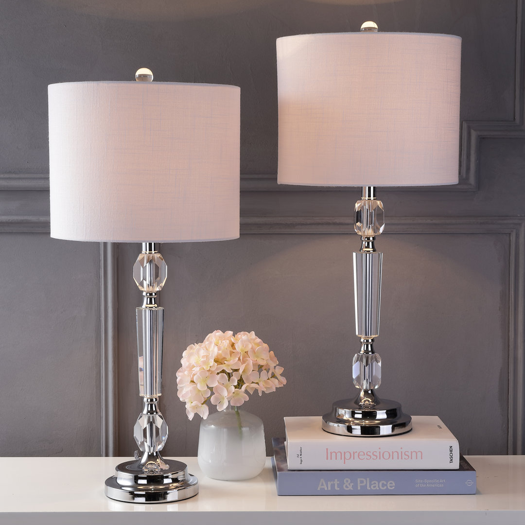 Franklyn Crystal Table Lamp (Set of 2) Rosdorf Park