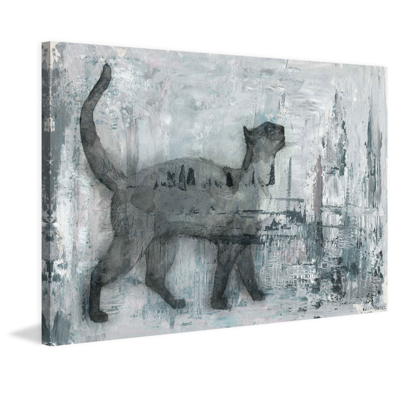 Cat Prance by Parvez Taj - Painting on Canvas, 30cm H x 45cm W x 3.81cm D