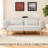 72.8'' Futon Couch Sleeper Sofa Bed With Adjustable Armrests For Living Room, Bedroom, Apartment-127536603