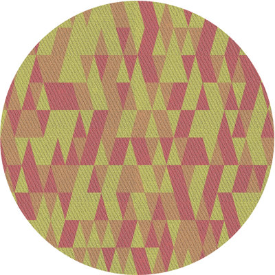 Tapis jaune géométrique