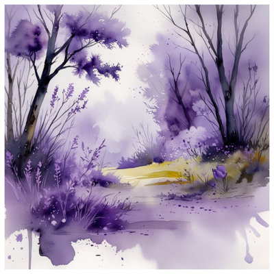 Édredon mauve à aquarelle