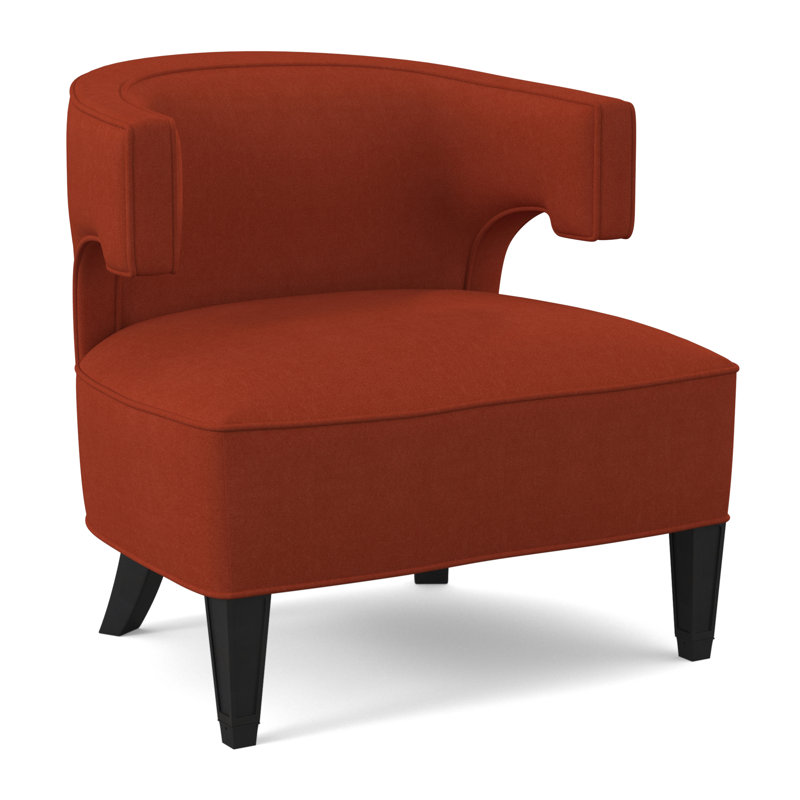 Chaise Laurel, Espresso, Mélange de polyester tangelo Margaret