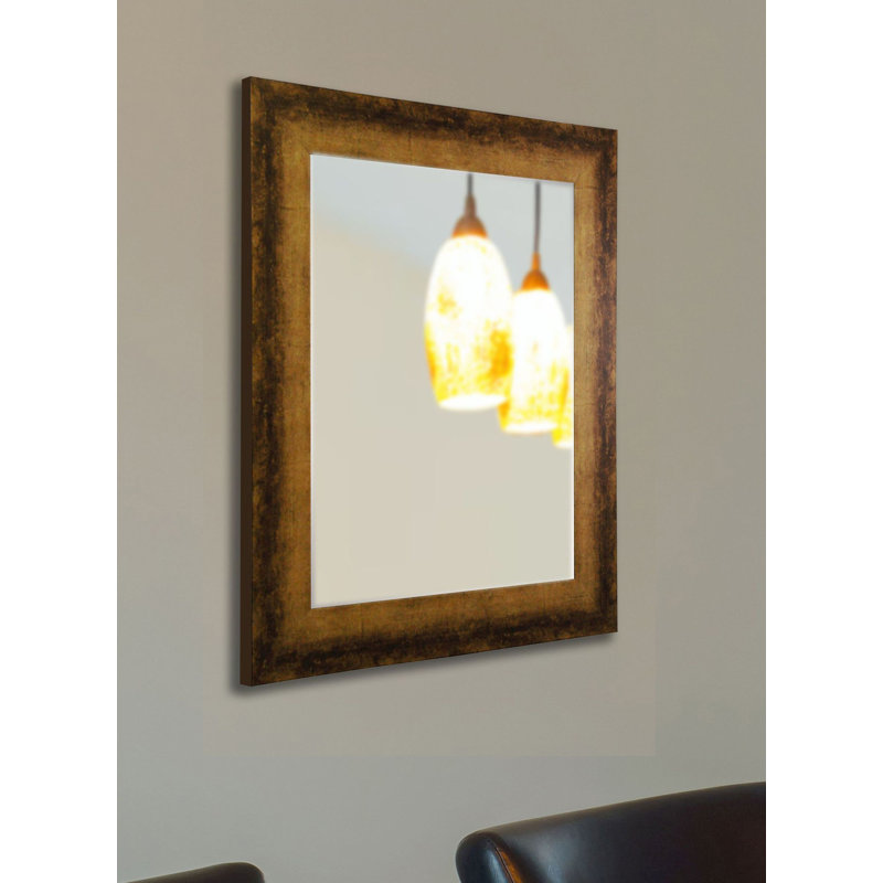 Arkansas Wood Flat Wall Mirror, 38" H x 32" W