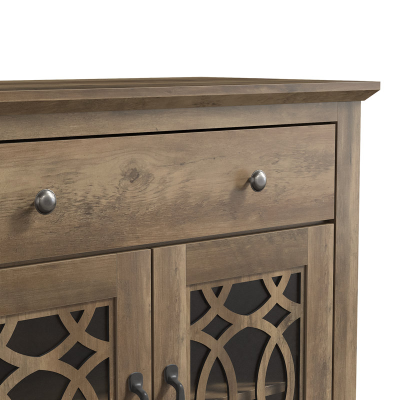 Allivia 58.7" Wide 4 Drawer Sideboard, Knotty Oak