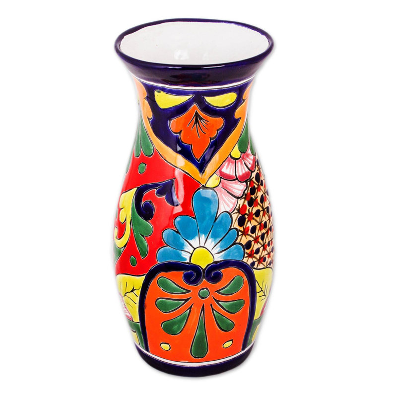 Vase de table en céramique à courbes colorées Ausable