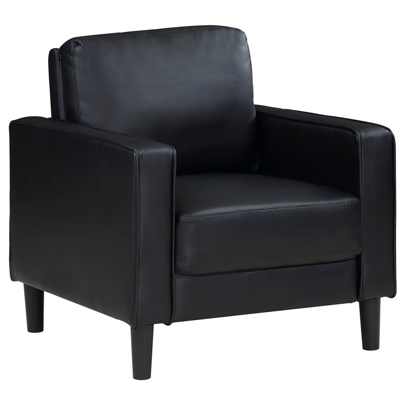 Fauteuil d'appoint rembourré Farallone, Noir