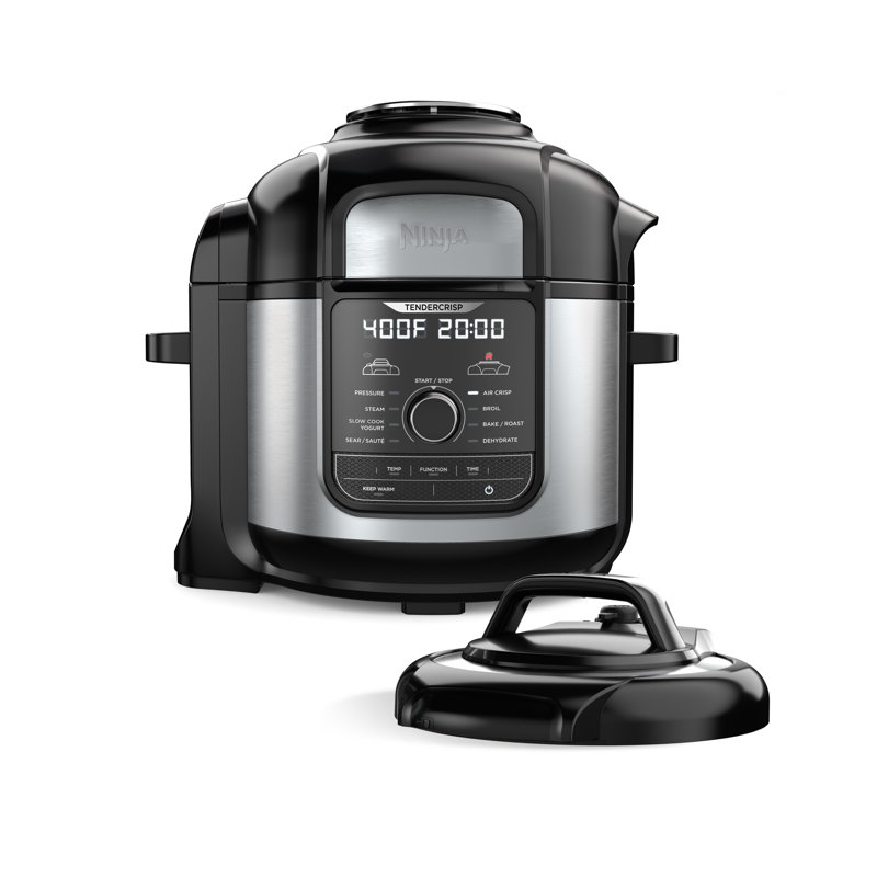 Ninja Foodi 8 Qt. Deluxe XL Black and Stainless Steel Pressure Cooker