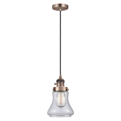 Franklin Restoration - Labossiere - 1 Light 6" Cord Hung Mini Pendant - On-Off Turn Switch - Bulb Not Included 