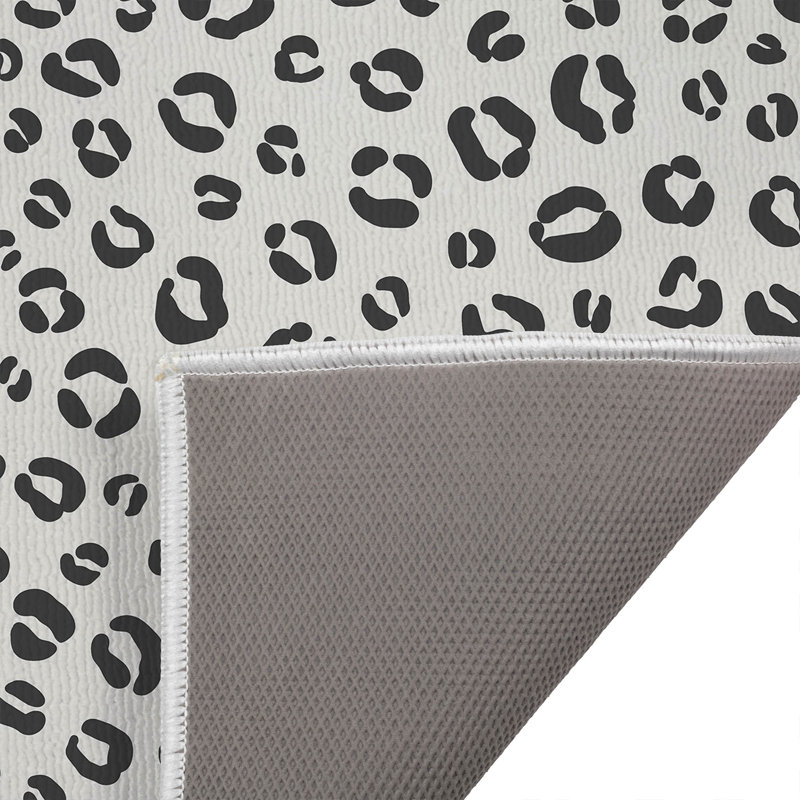 Paillasson d'extérieur Leopard Play, L 24 po x L 17 po, Ivoire/gris anthracite