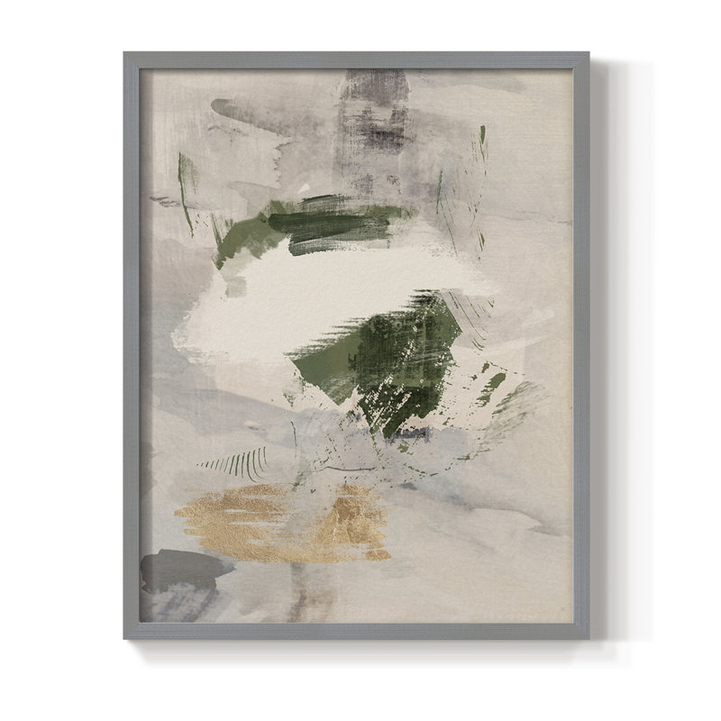 Sand Pond Fall II, reproduction encadrée - bois massif, Gris, H 15 po x l 12 po