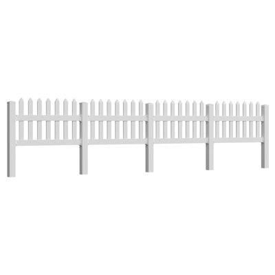 White Vinyl Fencing With 4 Panel Included