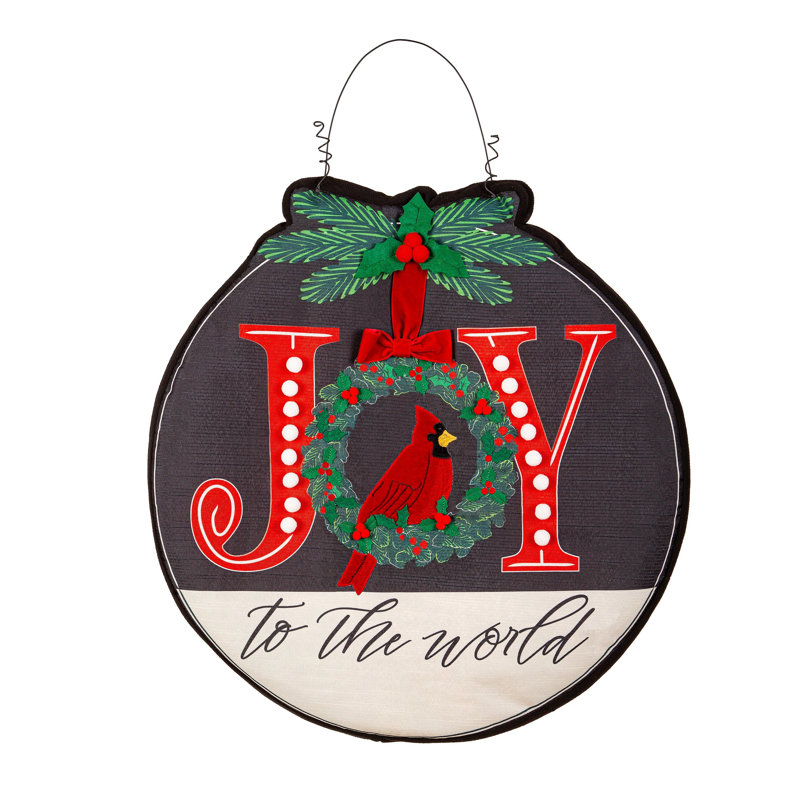 Décoration de porte Joy to the World