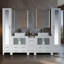 Ensemble de meuble-lavabo double 102 po avec miroir et armoire à linge Mance-24550972