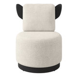 Upholstered Swivel Armless Accent Chair