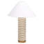 Lampe de table en bois de manguier / corde de 24,5 pouces Sulma