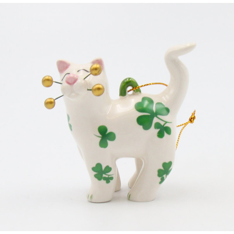 Ornement suspendu Whisker Cat Shamrock