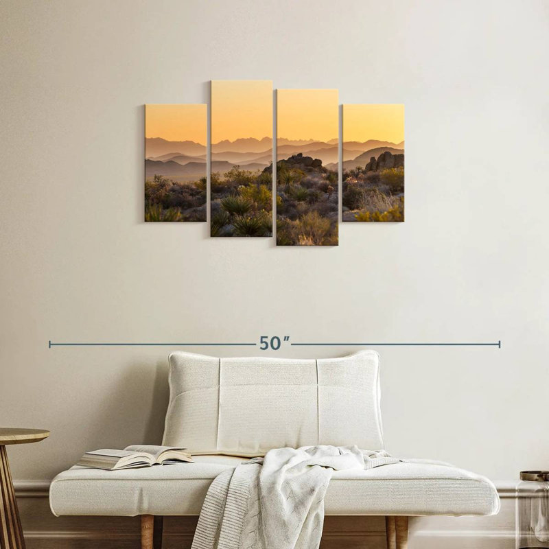 Desert Garden Sunset, 22" H x 36" W