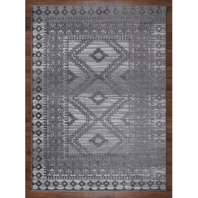 Tapis gris en polypropylène tissé à la machine Pays-Bas