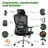Mersed Office Chair Ergonomic Office Chair with Adaptive Lumbar Support, Mesh Computer Desk Chair with High Back, Adjustable Headrest&Tilt Function, Rolling Work Swivel Task Chairs with Wheel 3D Armrests-1261074539