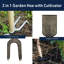 Outil de jardin Hoe - Houe de jardin à double face en acier au carbone 18 po et cultivateur à 2 dents - Outil de jardinage polyvalent, de semis, de plantation et de sarclage - Outils de jardinage à la main par Kings County Tools