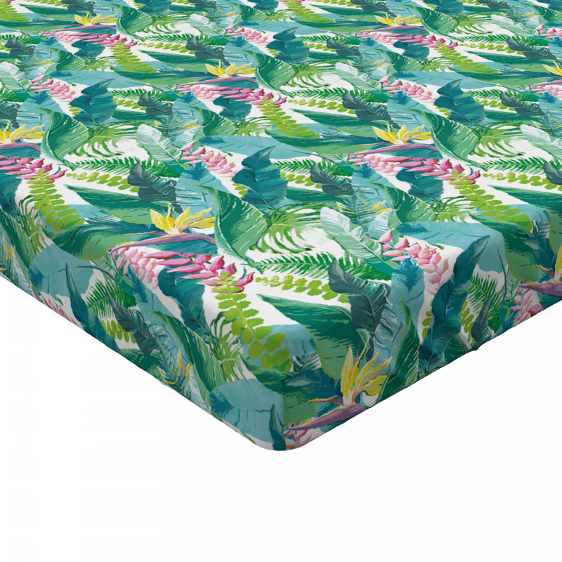 Microfiber Floral Fitted Sheet, Full Fitted Sheet