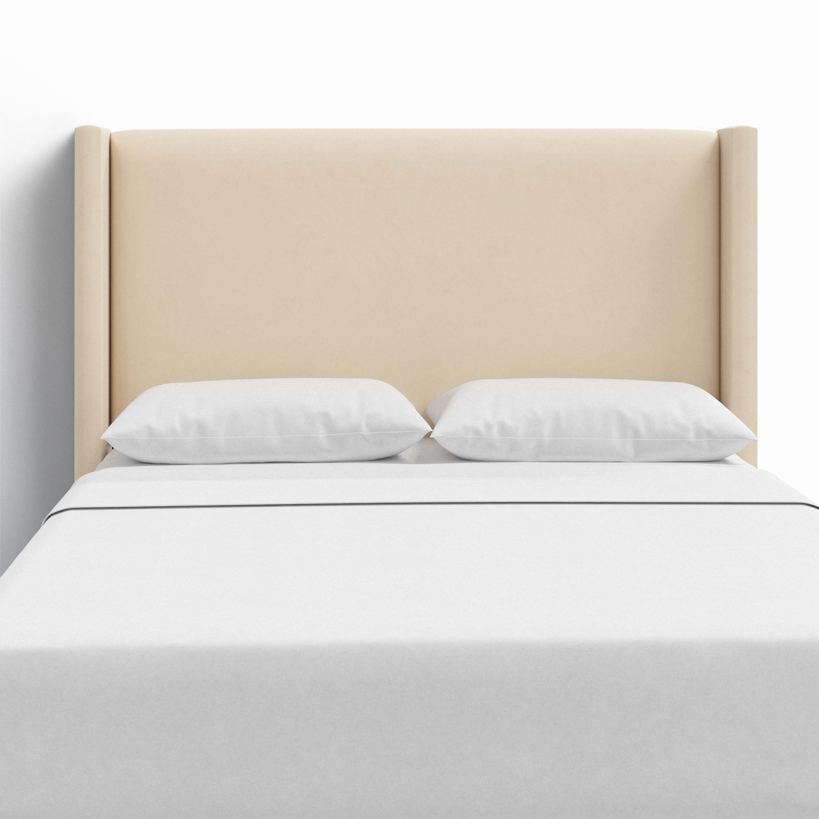 Hanson Upholstered Headboard, California King, Classic Pearl Performance Velvet