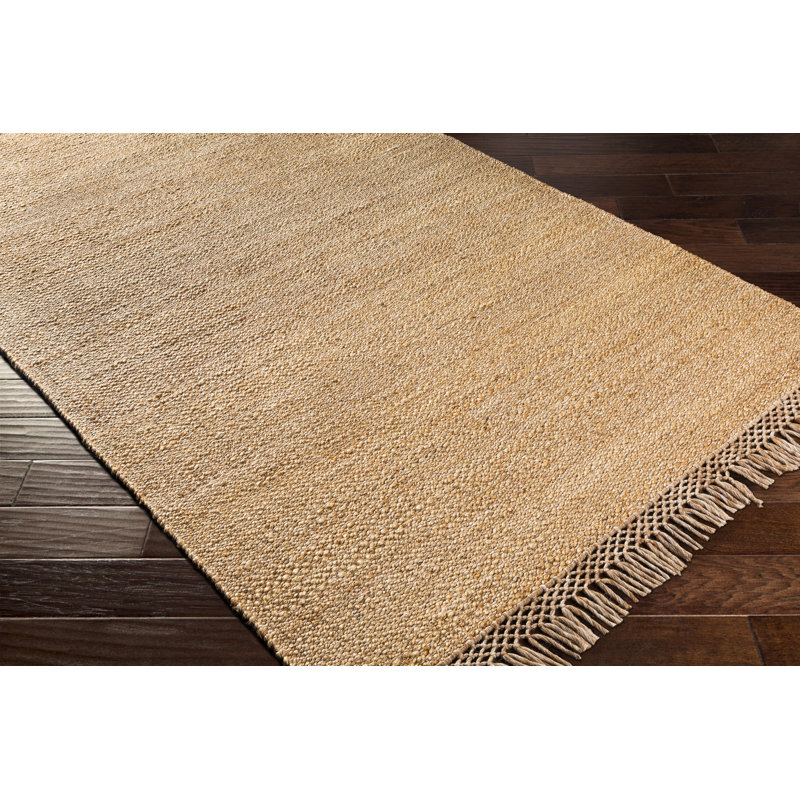 Tapis blé Elmfield tissé à plat à la main, 2 pi 6 po x 8 pi