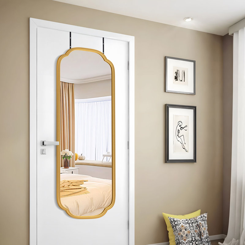 Miroir de salle de bain mural moderne en verre trempé à haute résistance, Doré