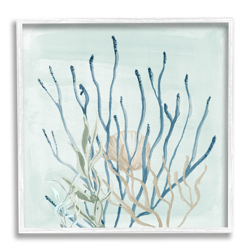 «Giclée» par Lucille Price, H 12 po x l 12 po x P 1,5 po, Giclée encadrée blanc bord de mer
