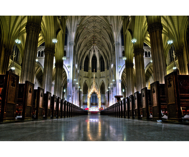 New York City St Patrick's Cathedral, 27" H x 40" W