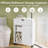Toilet Paper Holder Cabinet with Shelf & Flip-Door Narrow Rolling Storage Shelf Freestanding Cabinet with Wheels