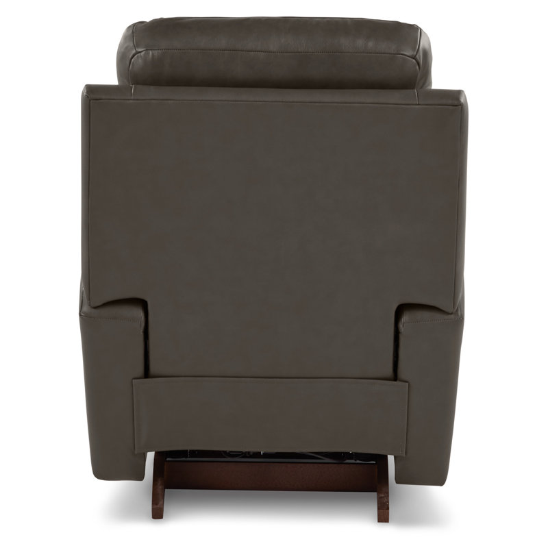 Emmons Leather Rocker Recliner, Pewter