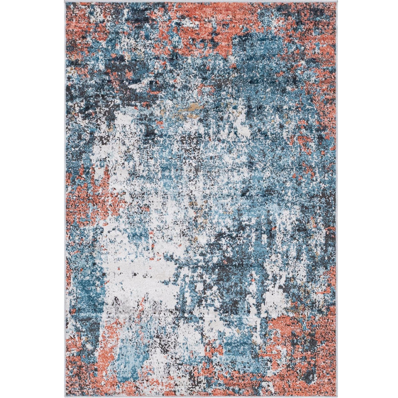 Abstract Indoor Rug, Rectangle 4'1" x 6'1"