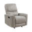 Chaise berçante inclinable de style moderne et transitionnel en microfibre polie grise polie 1 pièce