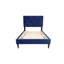 Lit double avec tête de lit ajustable 1 pièce, mobilier de chambre en velours rose clair pour les jeunes-1021186405-1021186404