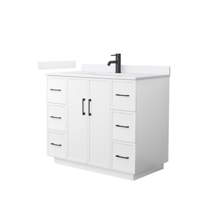 Elan TK 42" Freestanding Single Bathroom Vanity with Cultured Marble Top