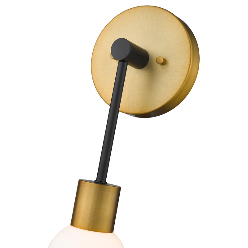 Applique murale articulée à 1 lumière Chelvey, Laiton fonderie, Opale