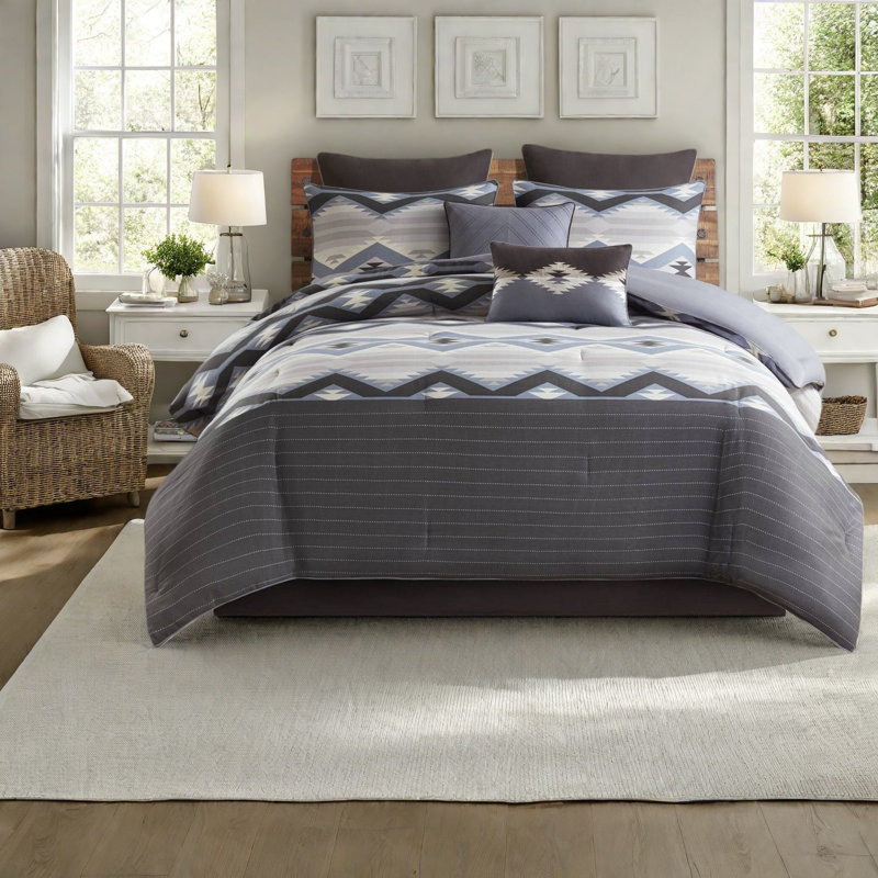Piece Cal King Bedding Sets, Polyester Rustic Modern Home Comfort