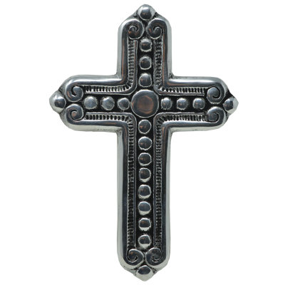 Pewter Cross Pearls
