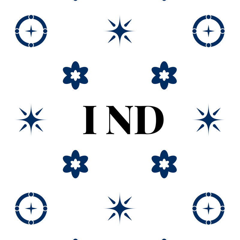 Coussin intérieur / extérieur Indianapolis, Blanc / bleu / noir, Rectangle H 18 po x l 25 po