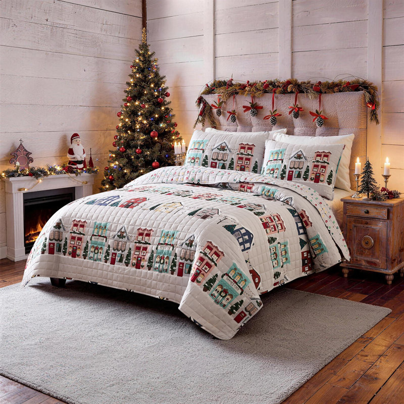 Avanti Winter Village King Quilt Set