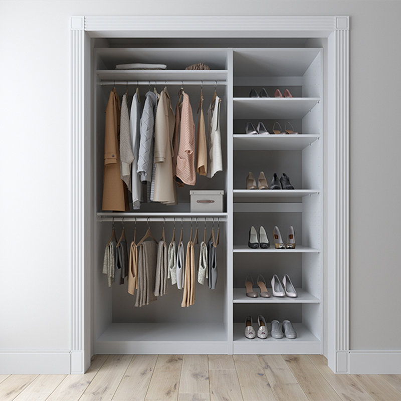 60" Closet System, White