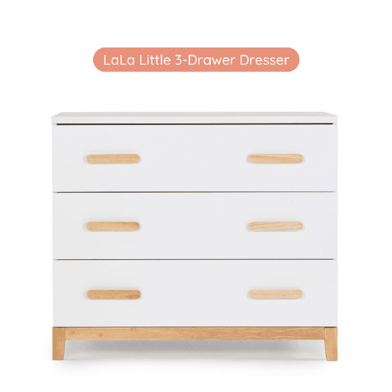 Lala Little 3-drawer dresser, White/Natural